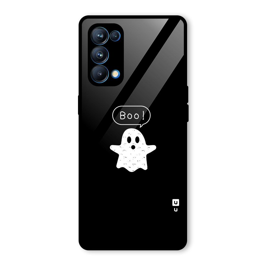 Boo Cute Ghost Glass Back Case for Oppo Reno5 Pro 5G