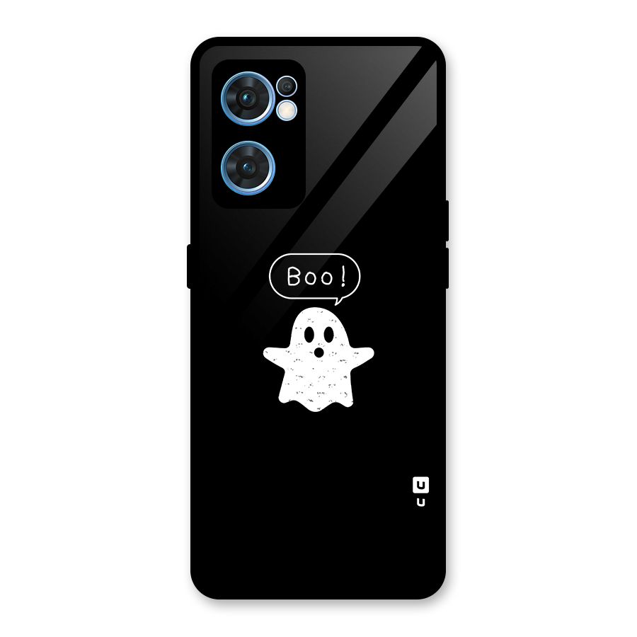 Boo Cute Ghost Glass Back Case for Oppo Reno7 5G