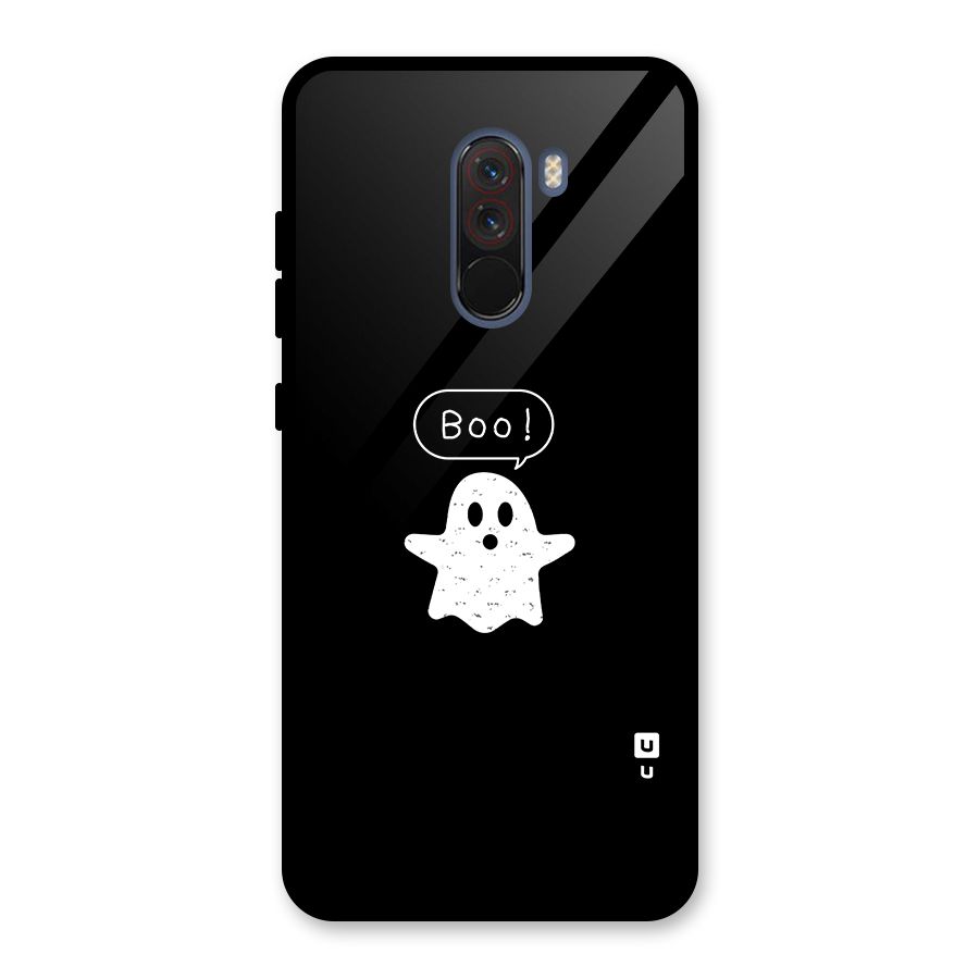 Boo Cute Ghost Glass Back Case for Poco F1