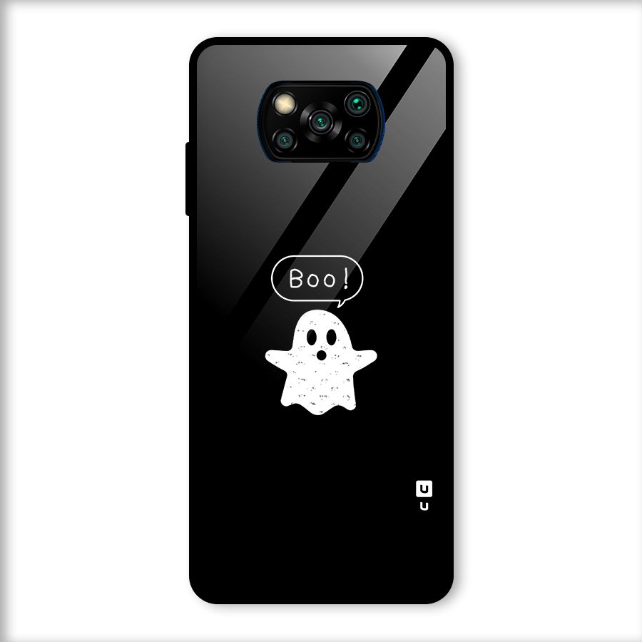 Boo Cute Ghost Glass Back Case for Poco X3