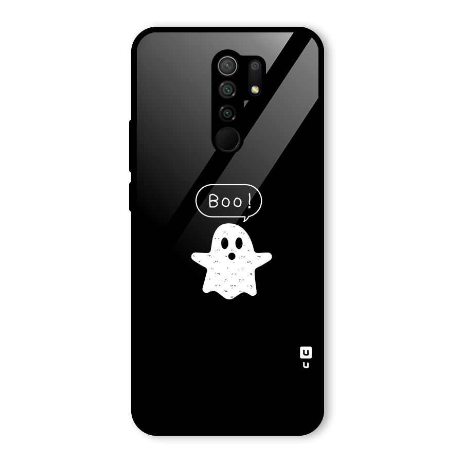 Boo Cute Ghost Glass Back Case for Redmi 9 Prime