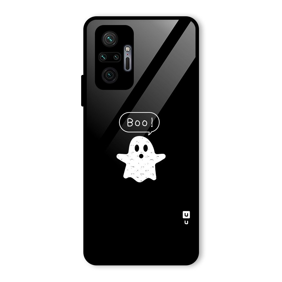 Boo Cute Ghost Glass Back Case for Redmi Note 10 Pro Max