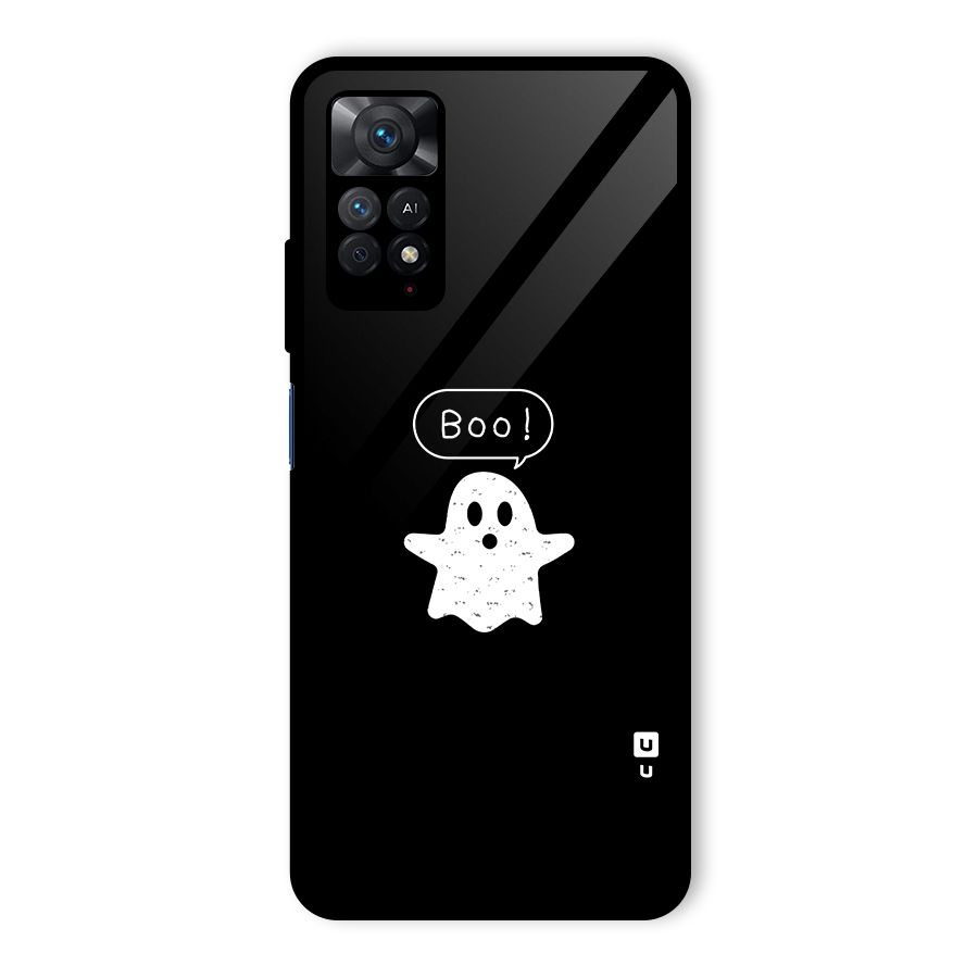 Boo Cute Ghost Glass Back Case for Redmi Note 11 Pro
