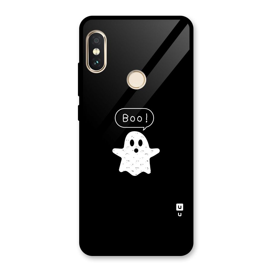 Boo Cute Ghost Glass Back Case for Redmi Note 5 Pro