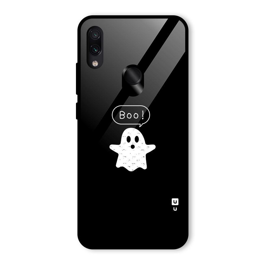 Boo Cute Ghost Glass Back Case for Redmi Note 7S
