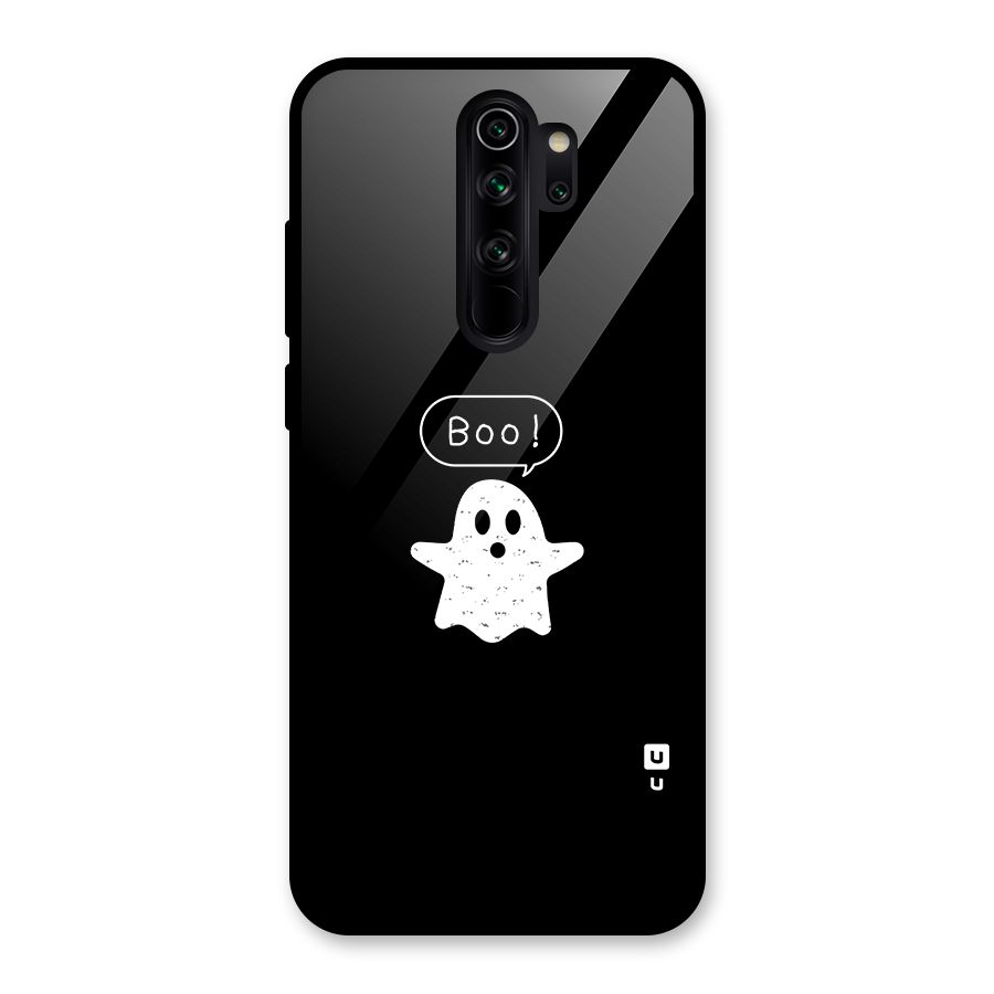 Boo Cute Ghost Glass Back Case for Redmi Note 8 Pro