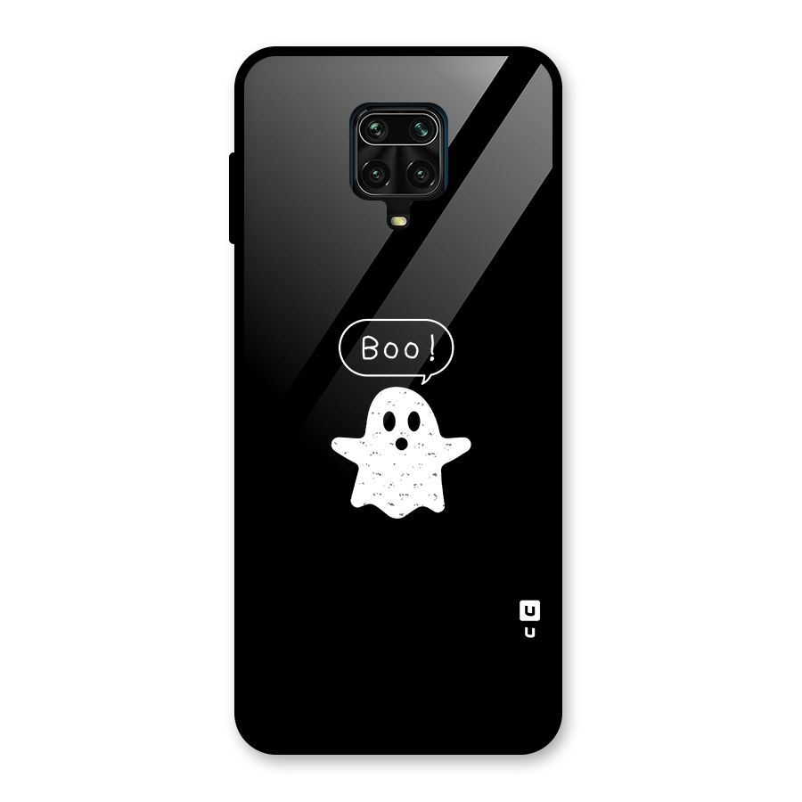 Boo Cute Ghost Glass Back Case for Redmi Note 9 Pro
