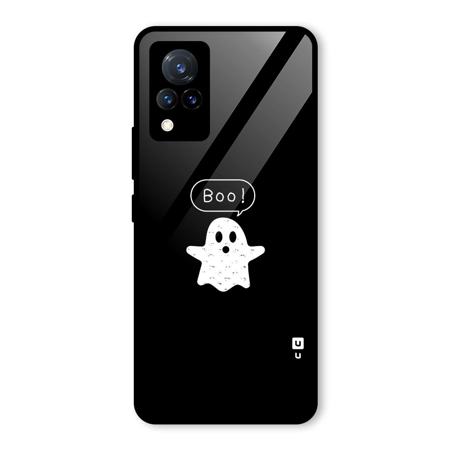 Boo Cute Ghost Glass Back Case for Vivo V21 5G