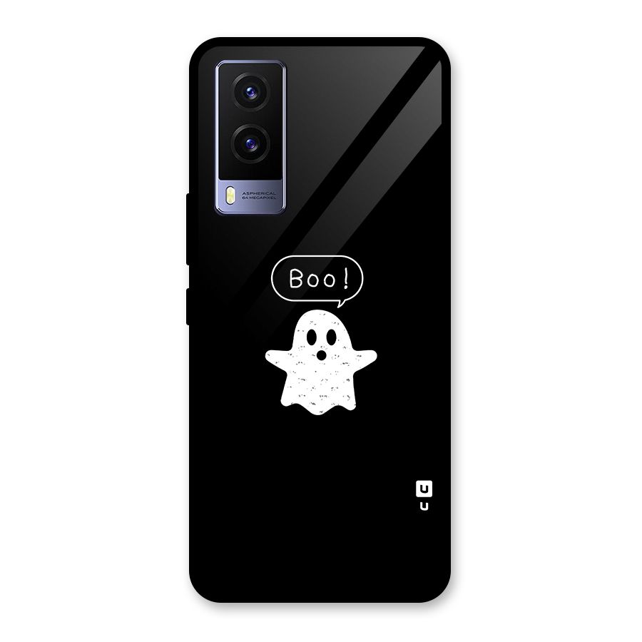 Boo Cute Ghost Glass Back Case for Vivo V21e 5G
