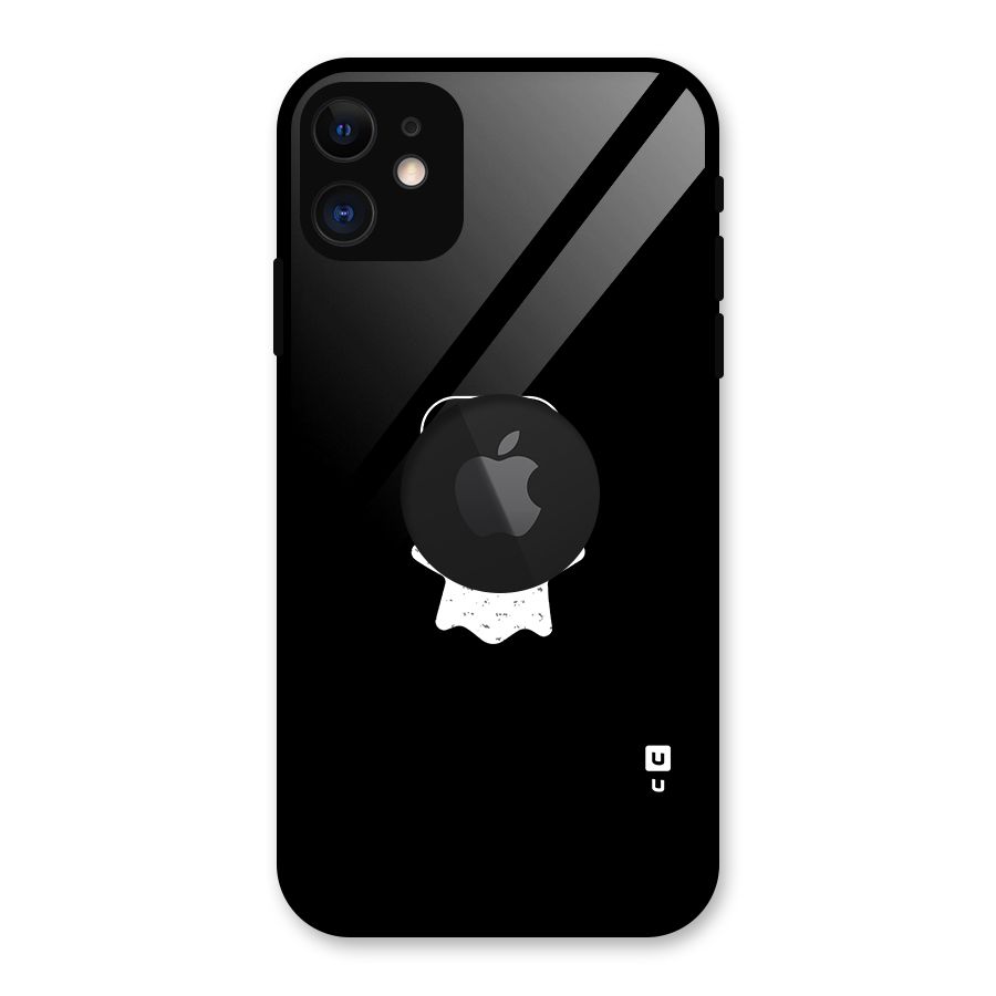 Boo Cute Ghost Glass Back Case for iPhone 11 Logo Cut