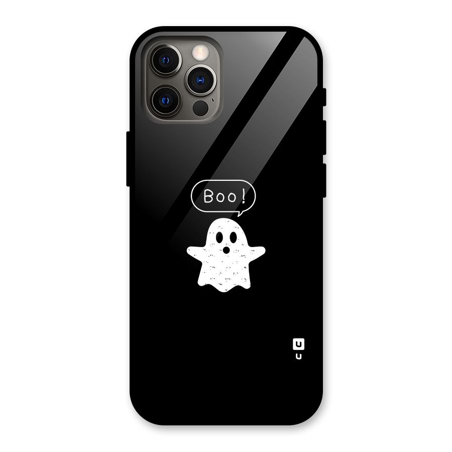 Boo Cute Ghost Glass Back Case for iPhone 12 Pro