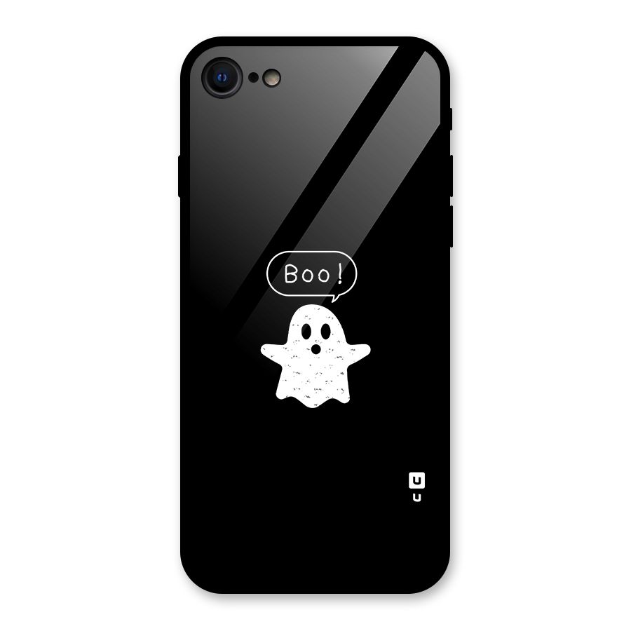 Boo Cute Ghost Glass Back Case for iPhone SE 2022
