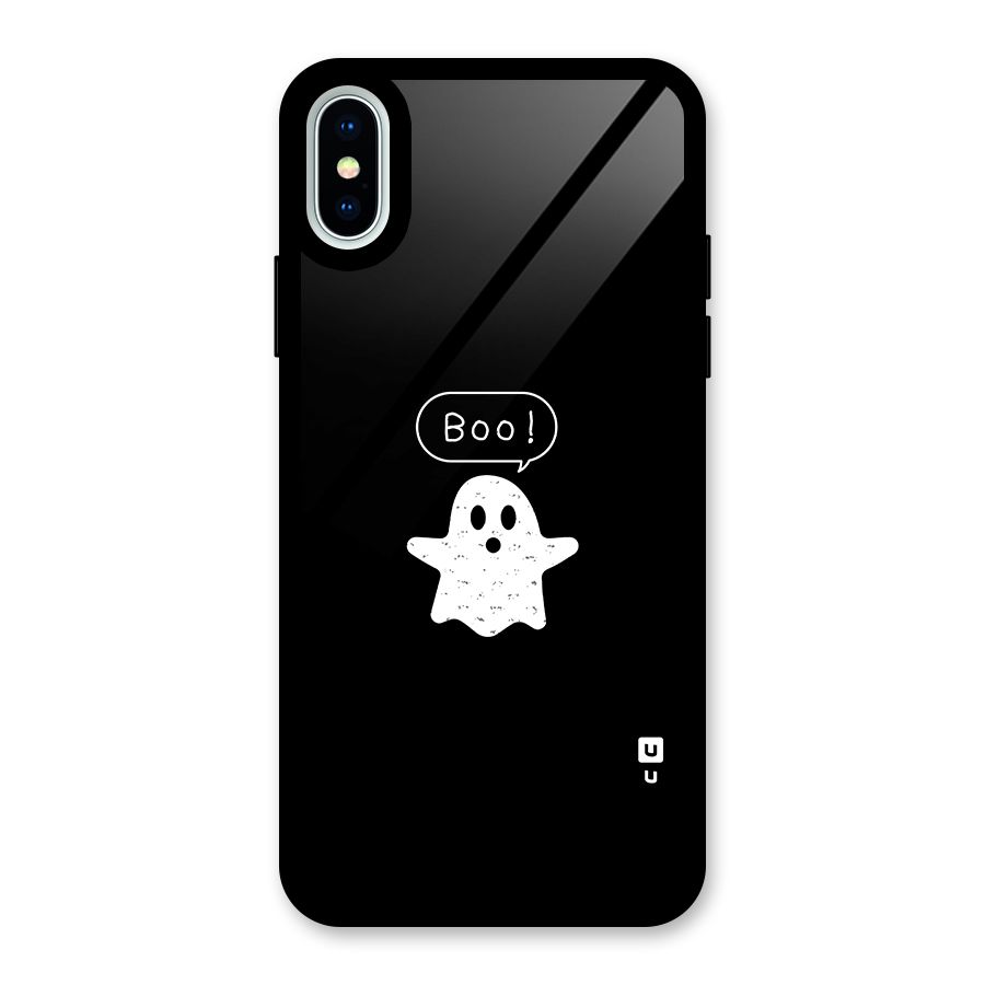 Boo Cute Ghost Glass Back Case for iPhone X