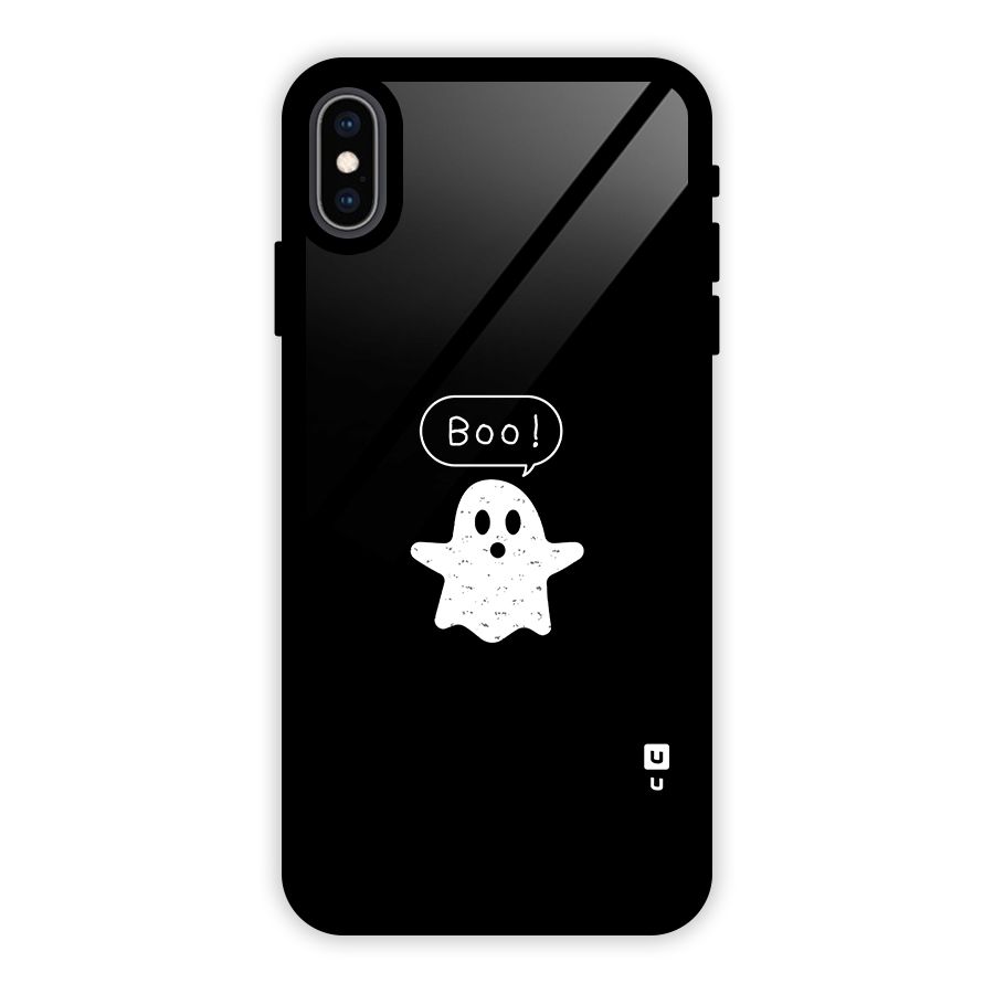 Boo Cute Ghost Glass Back Case for iPhone XS Max