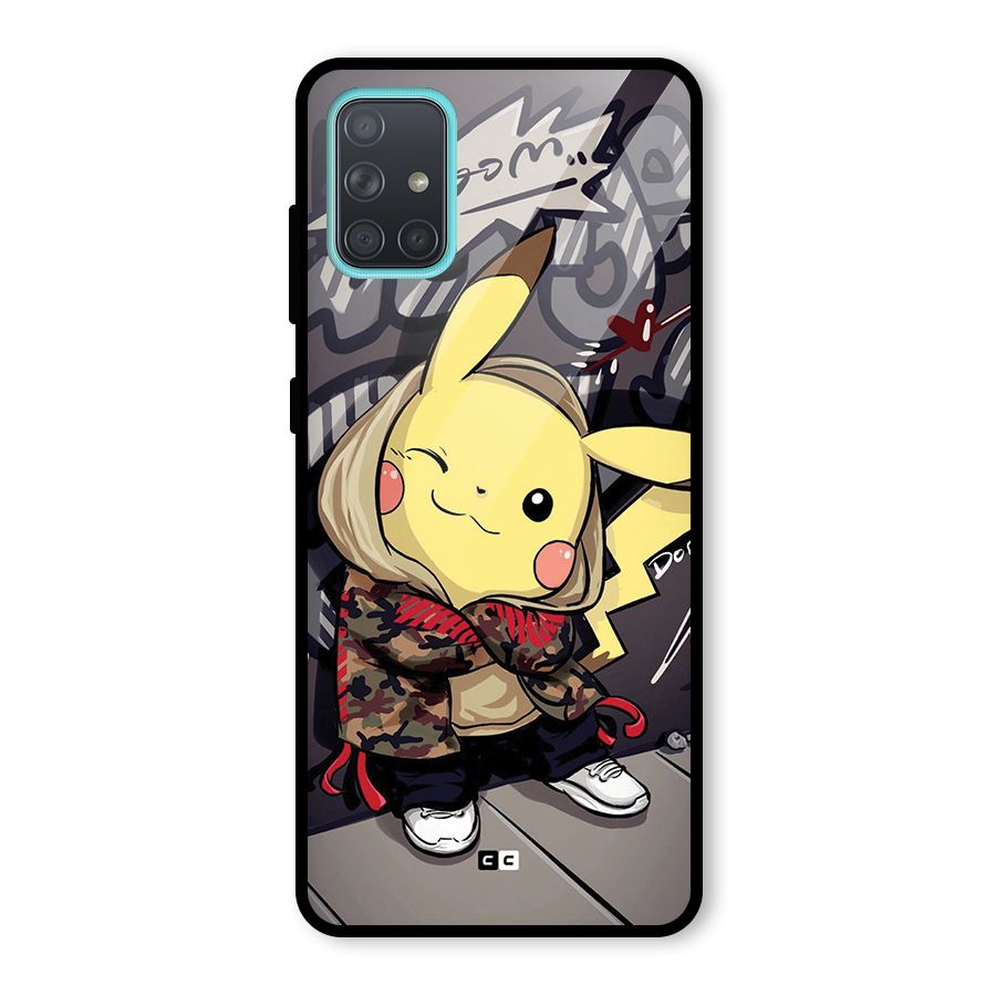 Boom Fun Glass Back Case for Galaxy A71