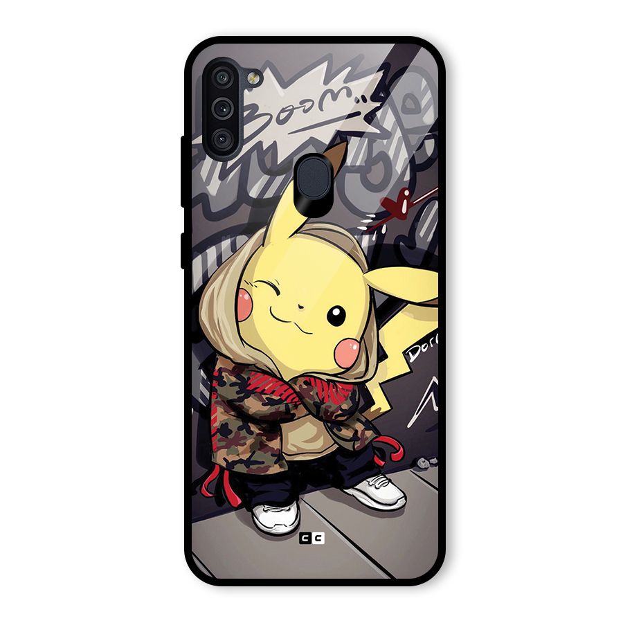 Boom Fun Glass Back Case for Galaxy M11