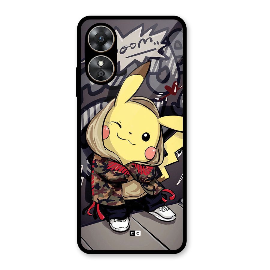 Boom Fun Glass Back Case for Oppo A17