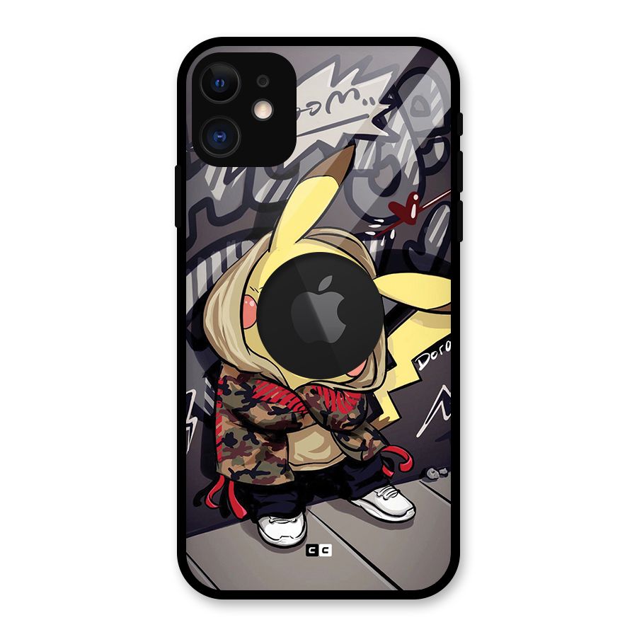 Boom Fun Glass Back Case for iPhone 11 Logo Cut