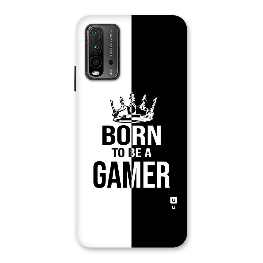Born To Be Gamer Glass Back Case for Redmi 9 Power