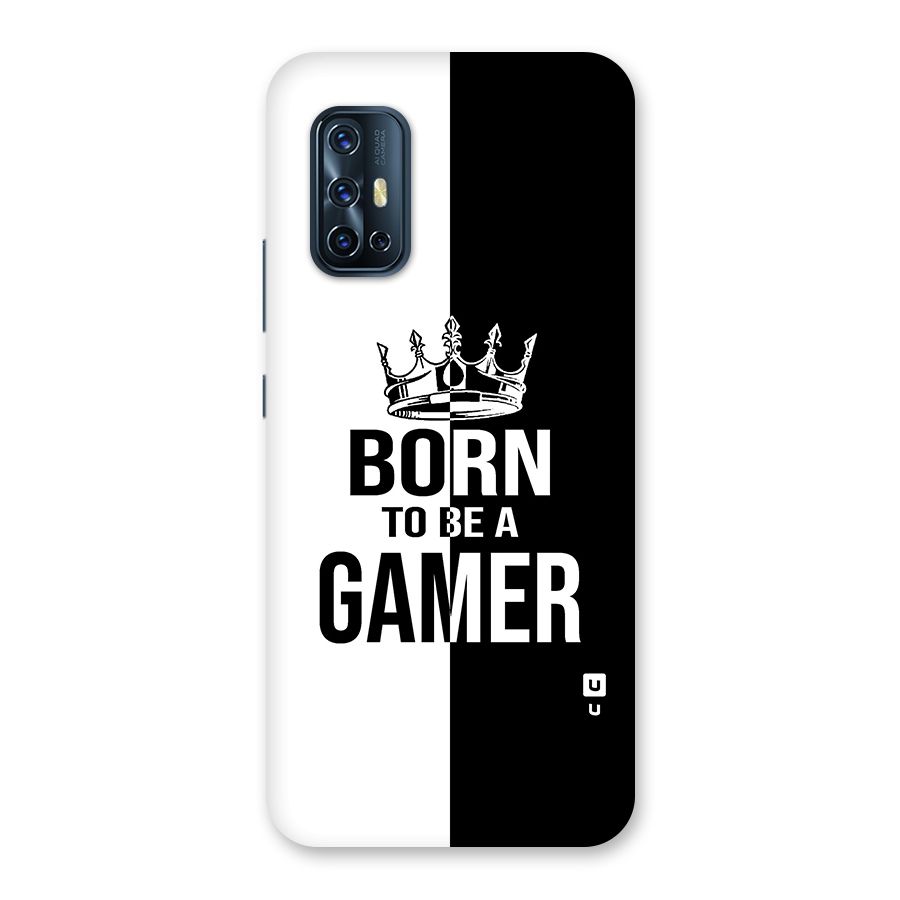 Born To Be Gamer Glass Back Case for Vivo V17