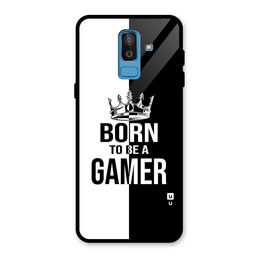 Born To Be Gamer Glass Back Case for Galaxy J8