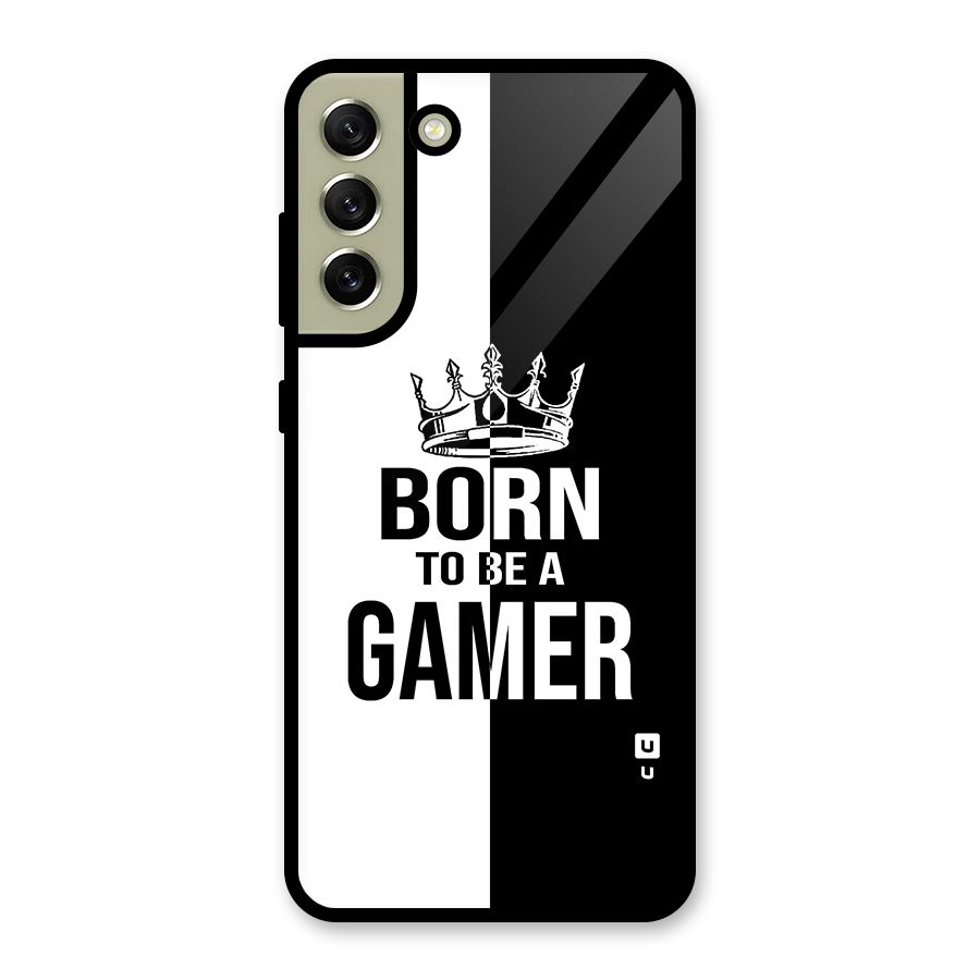Born To Be Gamer Glass Back Case for Galaxy S21 FE 5G
