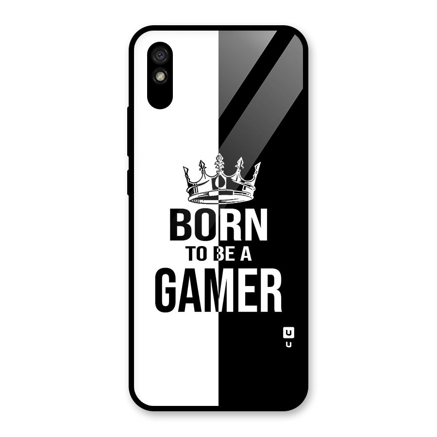 Born To Be Gamer Glass Back Case for Redmi 9i