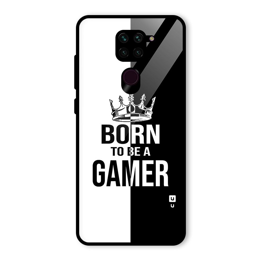 Born To Be Gamer Glass Back Case for Redmi Note 9