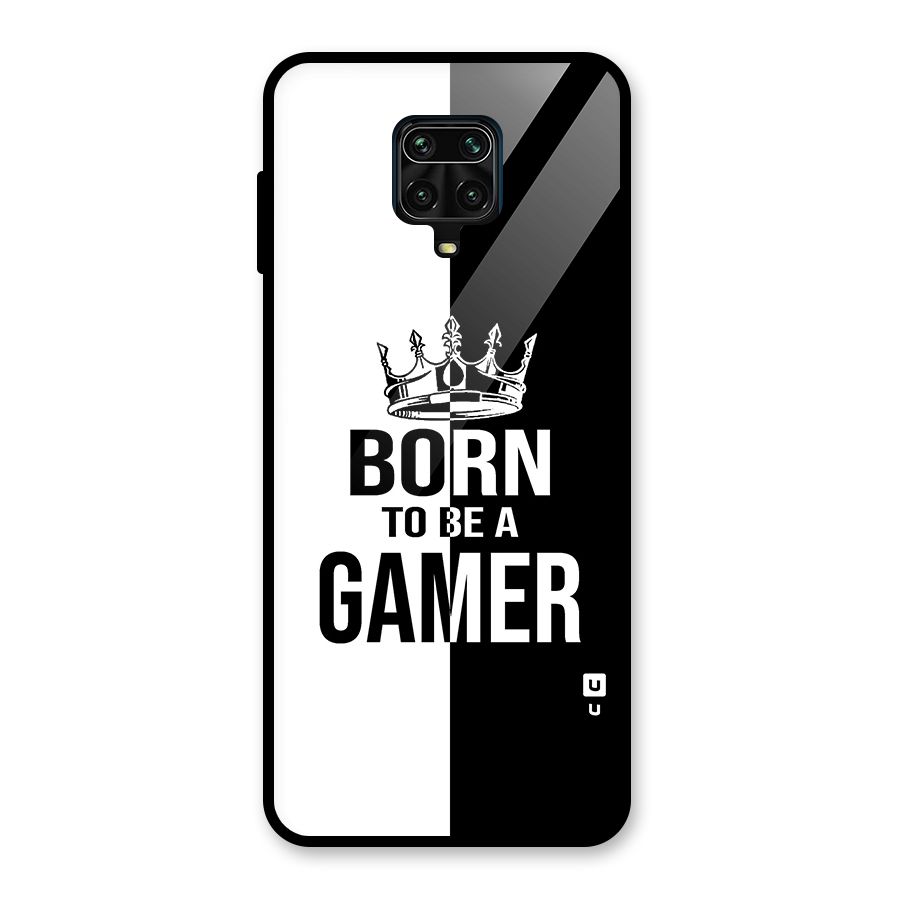Born To Be Gamer Glass Back Case for Redmi Note 9 Pro Max