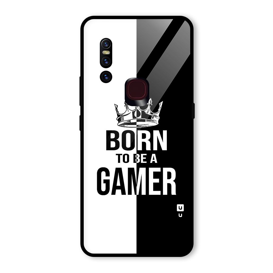 Born To Be Gamer Glass Back Case for Vivo V15