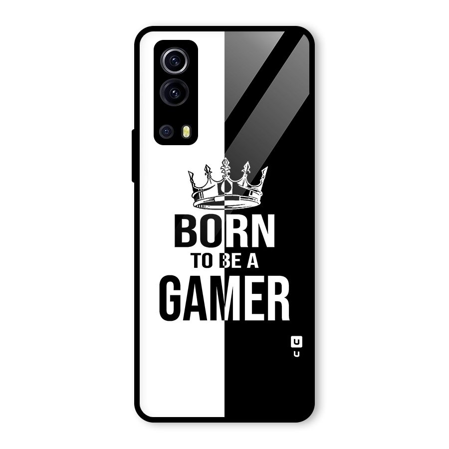 Born To Be Gamer Glass Back Case for Vivo iQOO Z3