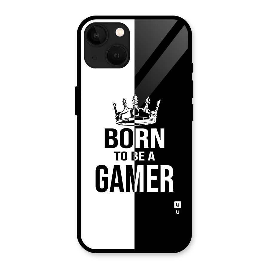 Born To Be Gamer Glass Back Case for iPhone 13