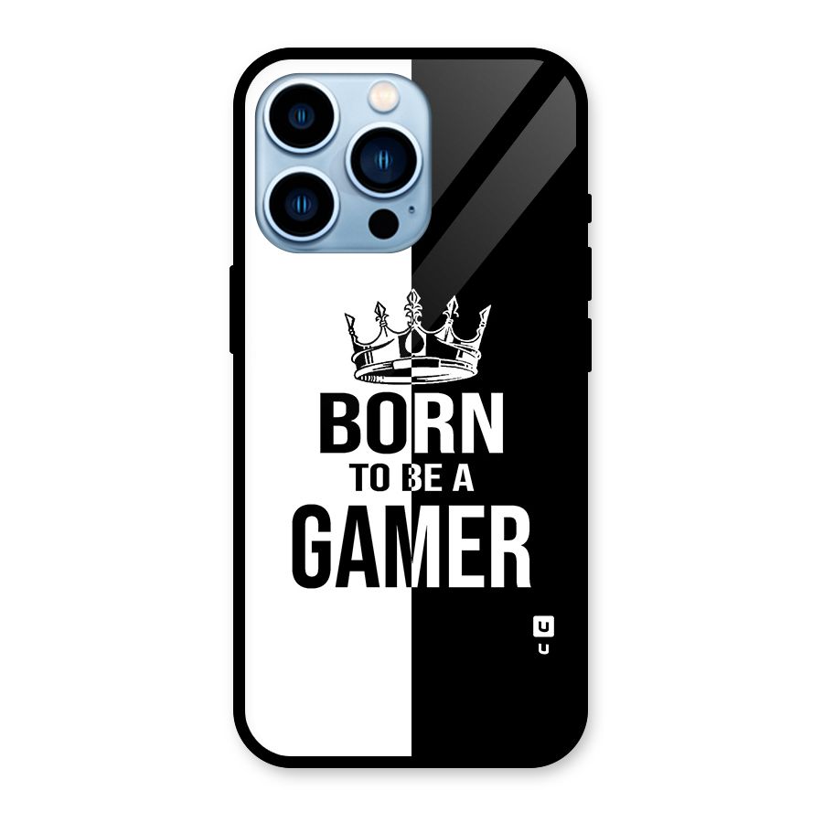 Born To Be Gamer Glass Back Case for iPhone 13 Pro