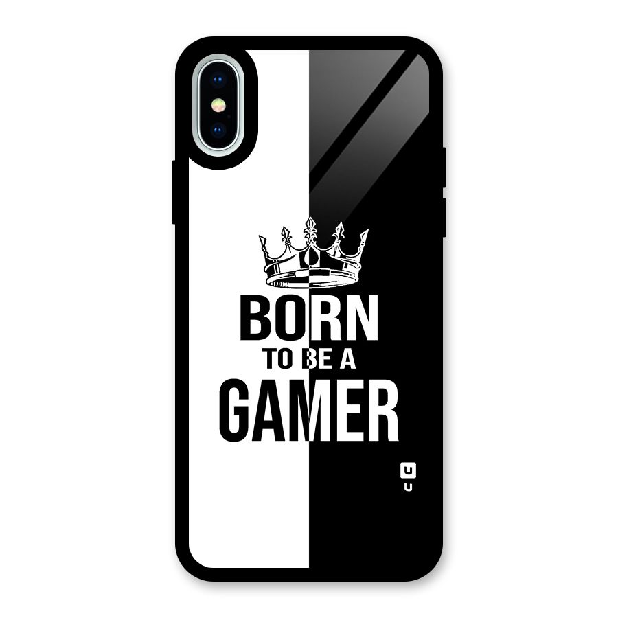 Born To Be Gamer Glass Back Case for iPhone XS