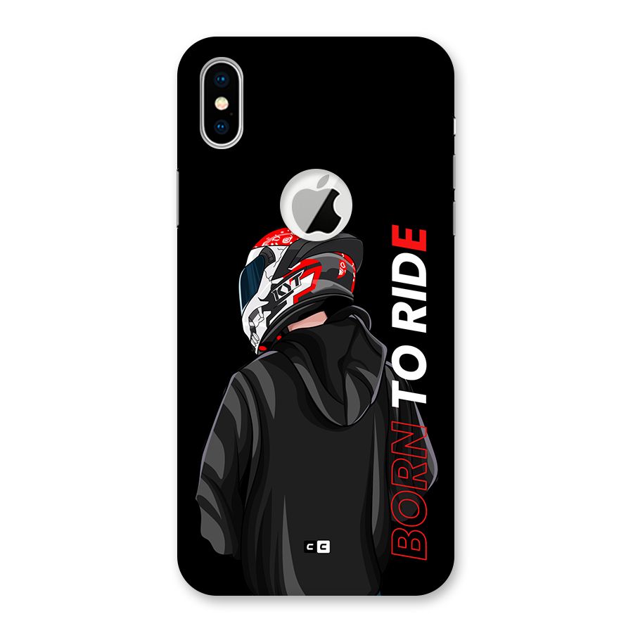 Born To Ride Back Case for iPhone XS Logo Cut