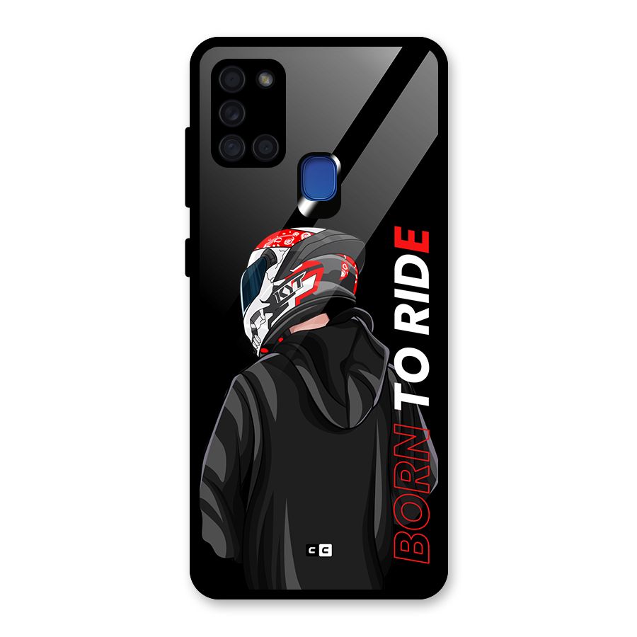 Born To Ride Glass Back Case for Galaxy A21s