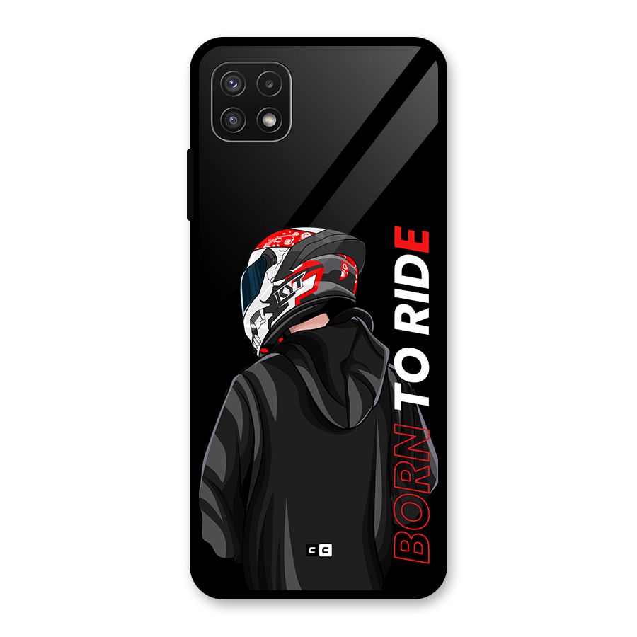 Born To Ride Glass Back Case for Galaxy A22 5G