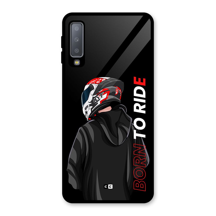 Born To Ride Glass Back Case for Galaxy A7 (2018)