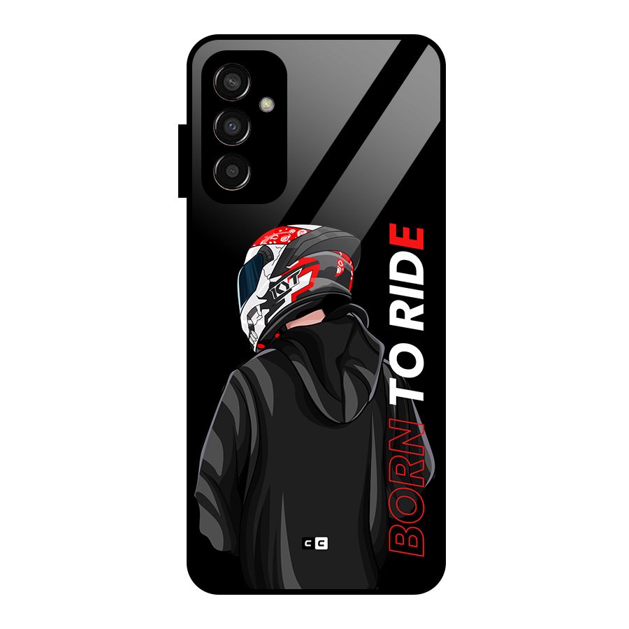 Born To Ride Glass Back Case for Galaxy F13