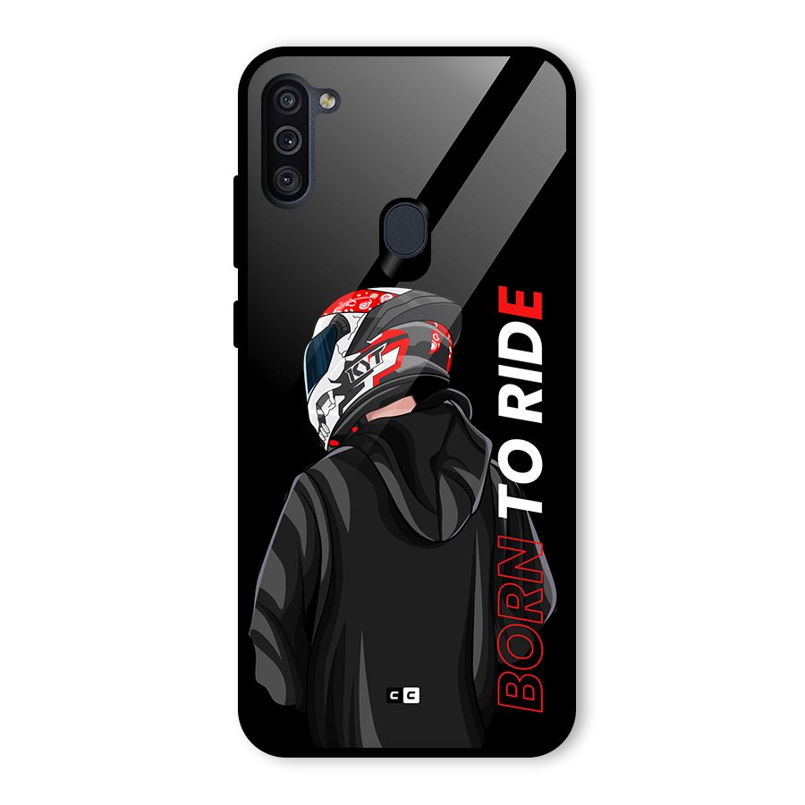Born To Ride Glass Back Case for Galaxy M11