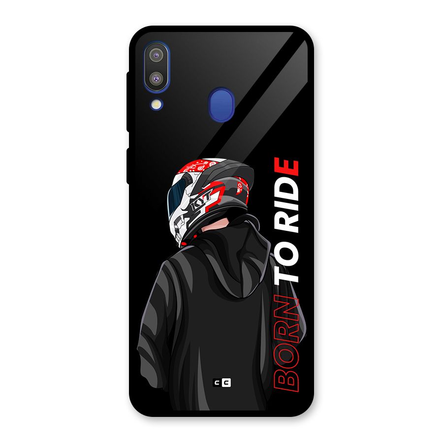 Born To Ride Glass Back Case for Galaxy M20
