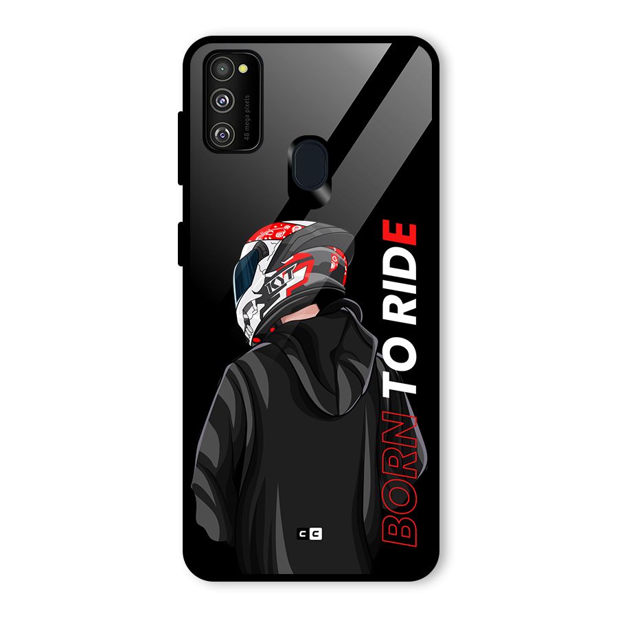 Born To Ride Glass Back Case for Galaxy M30s