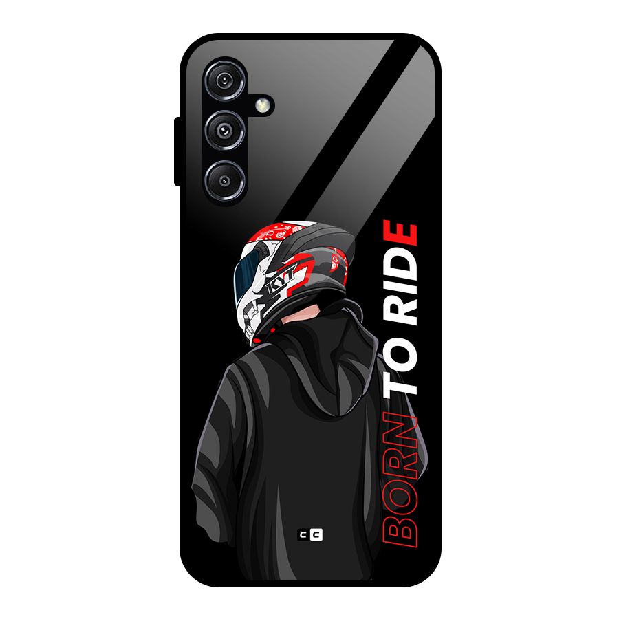 Born To Ride Glass Back Case for Galaxy M34 5G