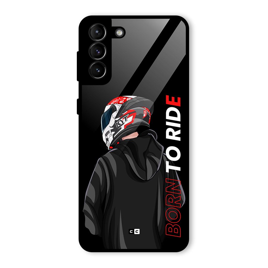Born To Ride Glass Back Case for Galaxy S21 Plus
