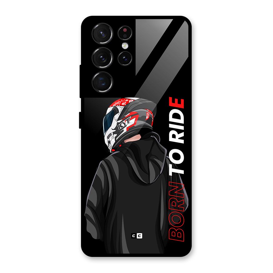 Born To Ride Glass Back Case for Galaxy S21 Ultra 5G