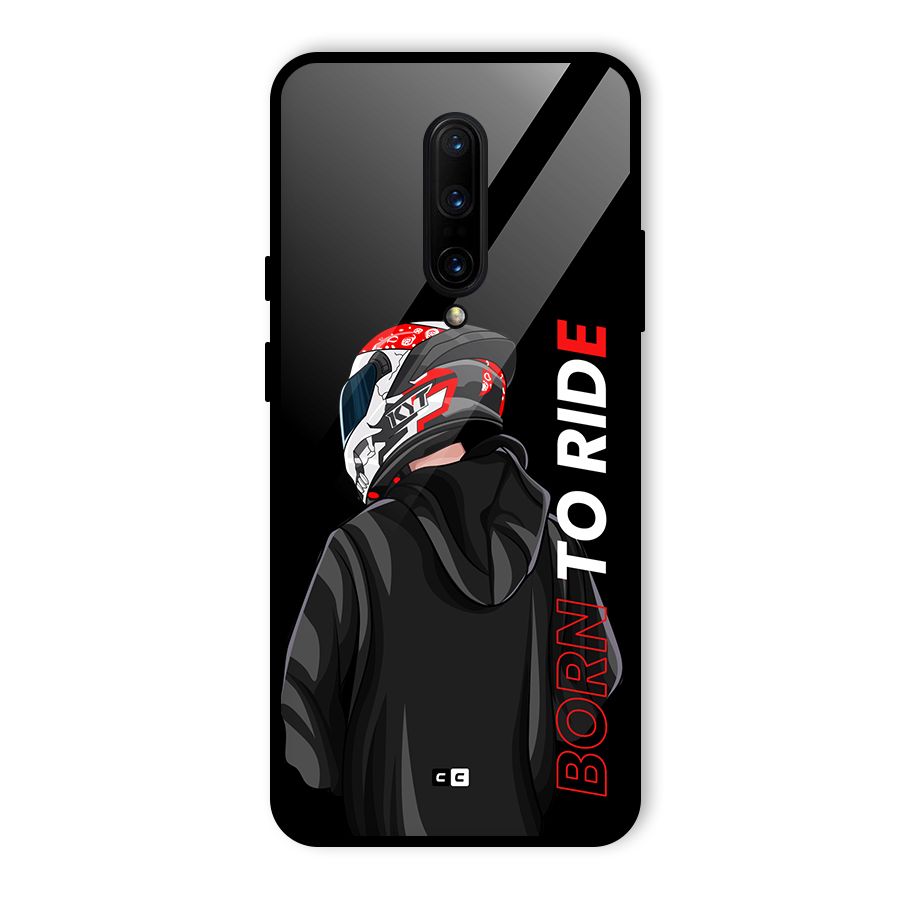 Born To Ride Glass Back Case for OnePlus 7 Pro