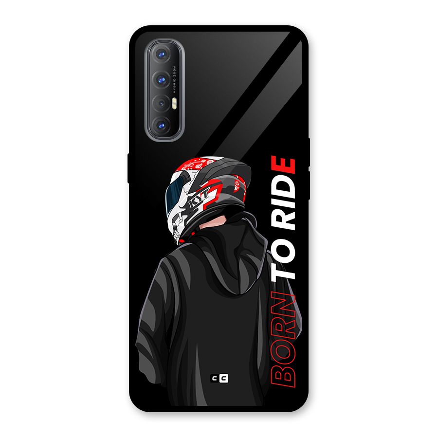 Born To Ride Glass Back Case for Oppo Reno3 Pro