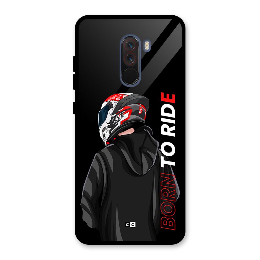 Born To Ride Glass Back Case for Poco F1