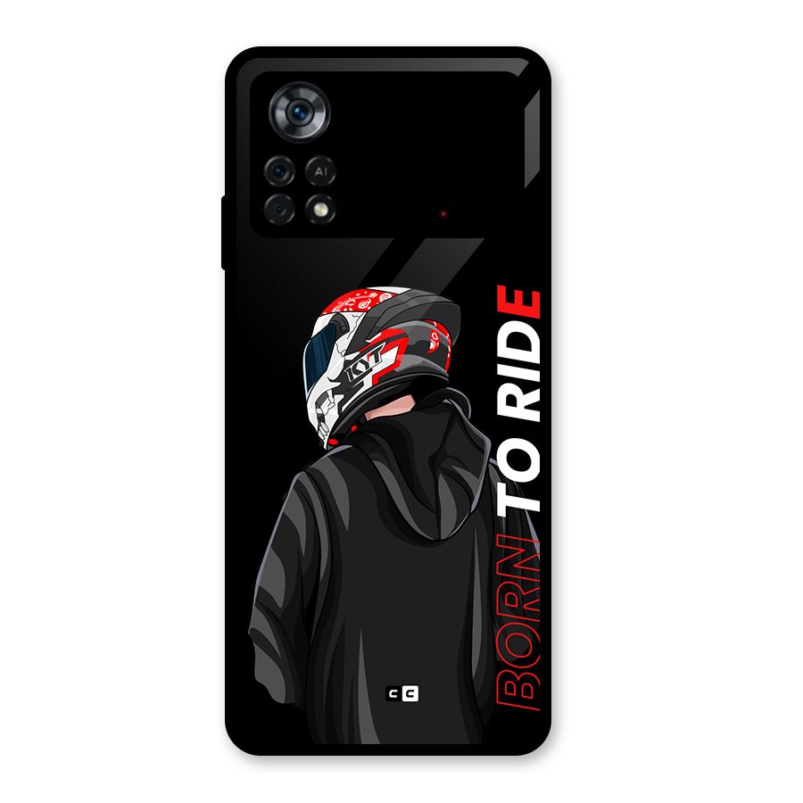 Born To Ride Glass Back Case for Poco X4 Pro 5G