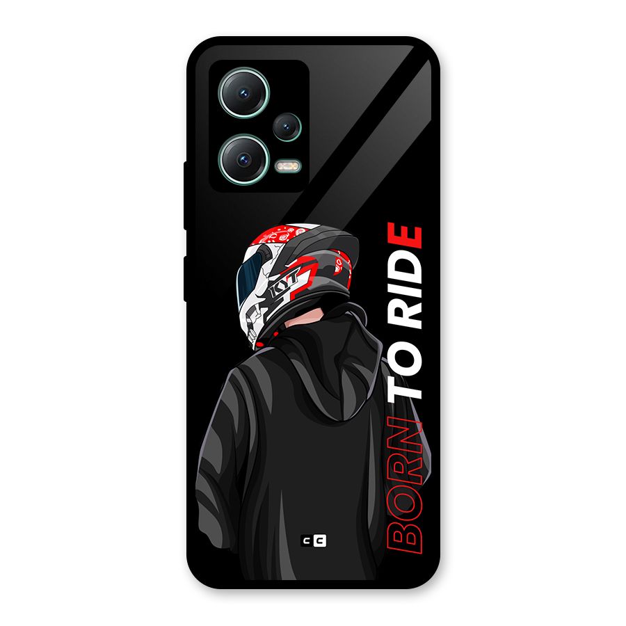Born To Ride Glass Back Case for Poco X5